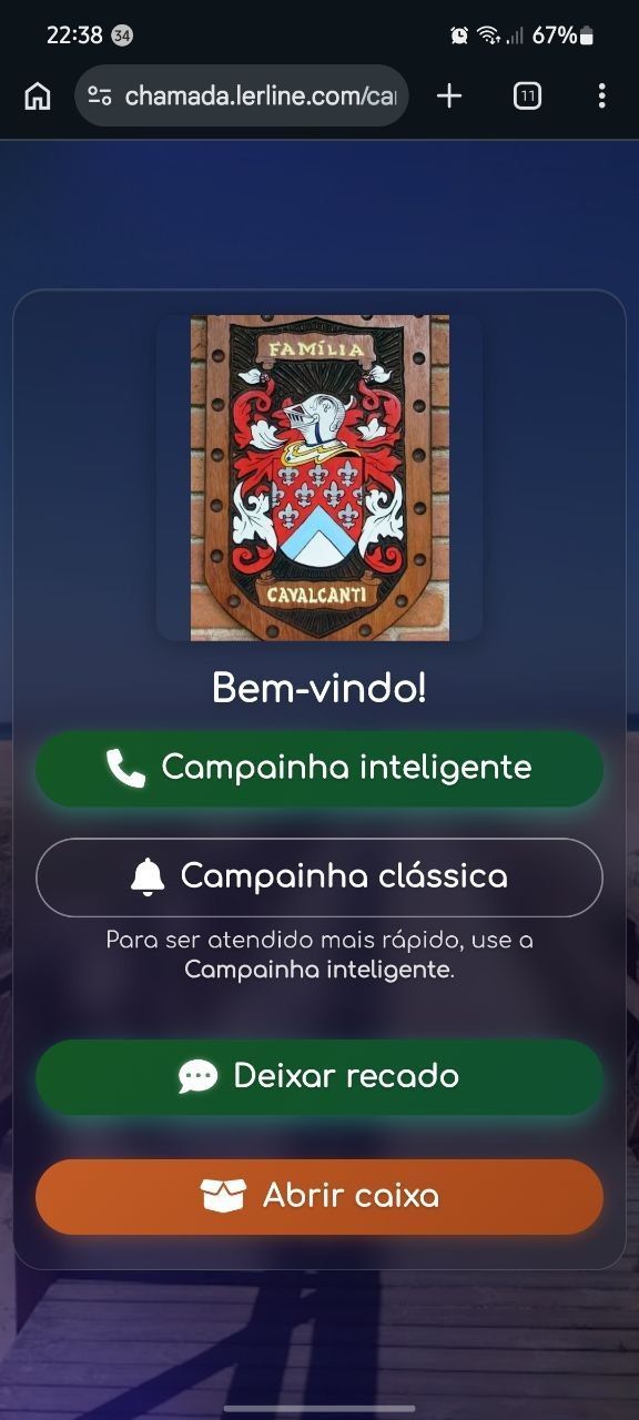 Campainha Lerline: aviso no telemóvel com vídeo