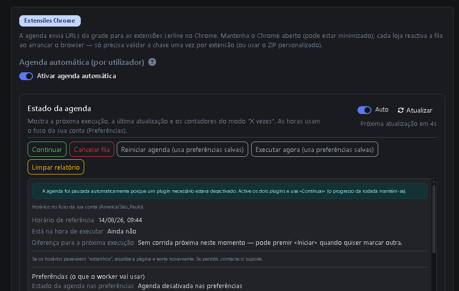 Grade de produtos e raspadores Lerline